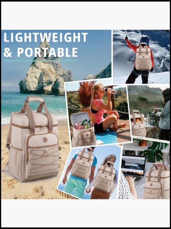 Insulated Cooler Backpack Leak Proof Large Capacity Lightweight Outdoor main image 6